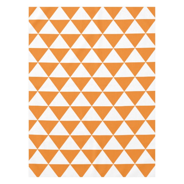 Orange Triangle Pattern Tablecloth (Front)
