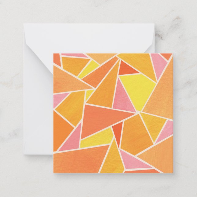 Orange Triangles Card (Front)
