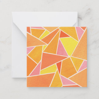 Orange Triangles Card
