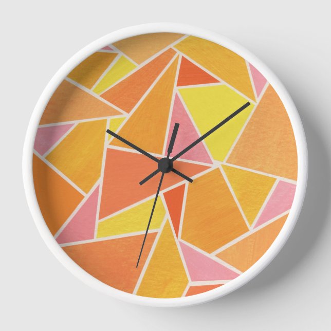 Orange Triangles Clock (Front)