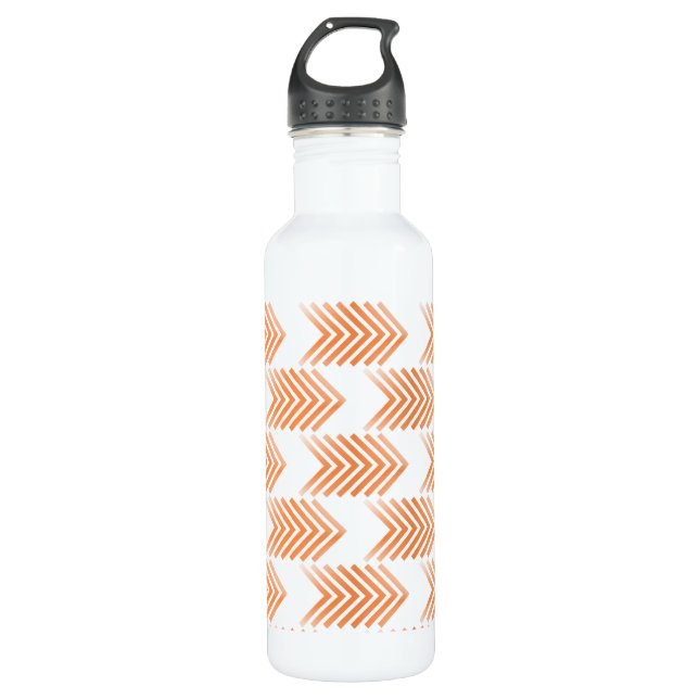 Orange Tribal Arrow Pattern 710 Ml Water Bottle (Front)