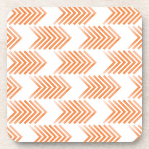 Orange Tribal Arrow Pattern Coaster