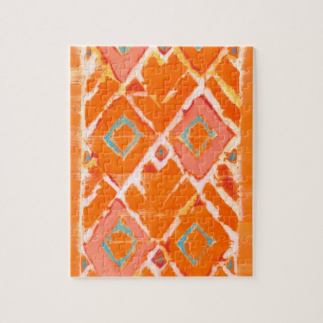 Orange Tribal II Jigsaw Puzzle (Vertical)