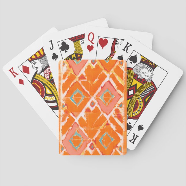 Orange Tribal II Playing Cards (Back)