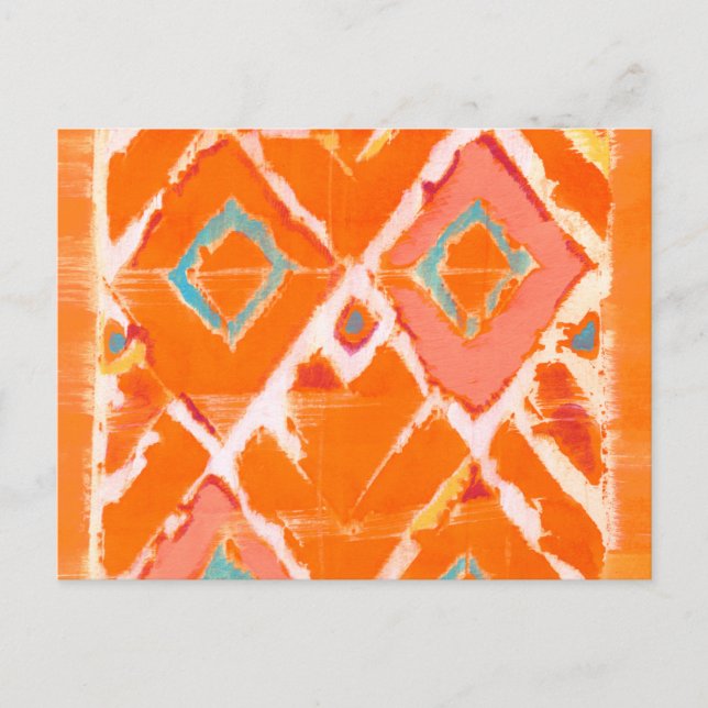 Orange Tribal II Postcard (Front)