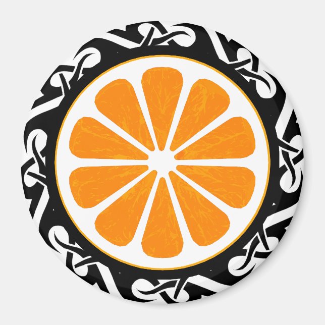 orange. tribal. magnet (Front)