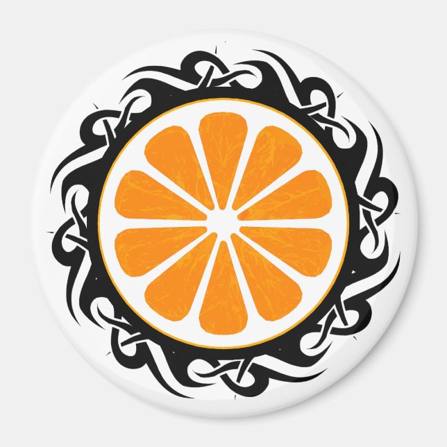 orange. tribal. magnet (Front)