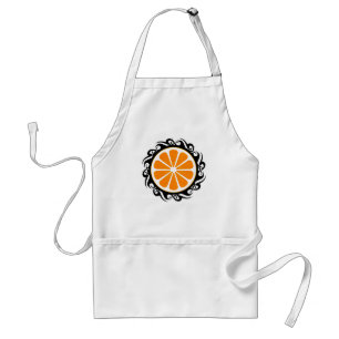 orange. tribal. standard apron