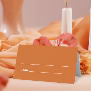 Orange Tropical Disco Wedding Place Card