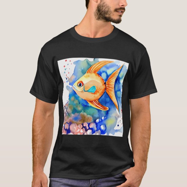 Orange Tropical Fish T-Shirt (Front)