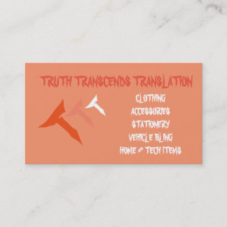 Orange truth biz card