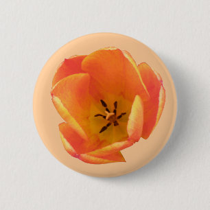 Orange Tulip Button