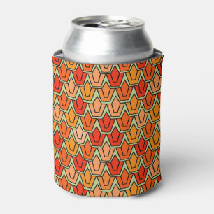 Orange Tulip Field  Can Cooler