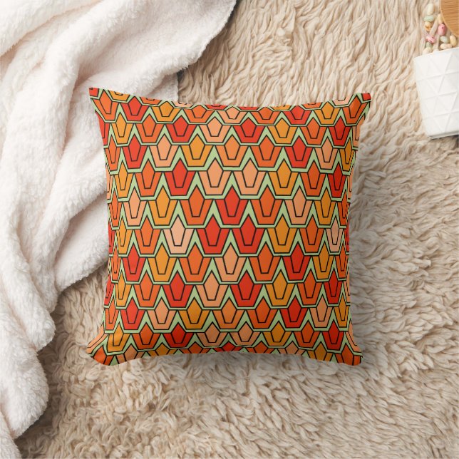 Orange Tulip Field  Cushion (Blanket)