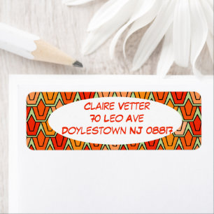 Orange Tulip Field  Return Address Label