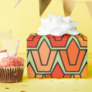 Orange Tulip Field  Wrapping Paper