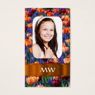 Orange tulip personalised photo