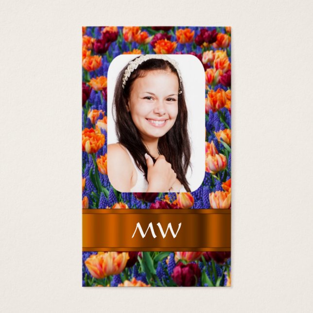 Orange tulip personalised photo (Front)