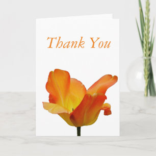 Orange Tulip Thank You Card