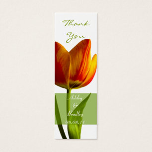 Orange Tulip Wedding Favour Tag