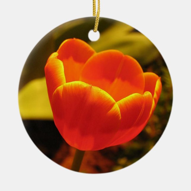 Orange Tulips Ornament (Front)