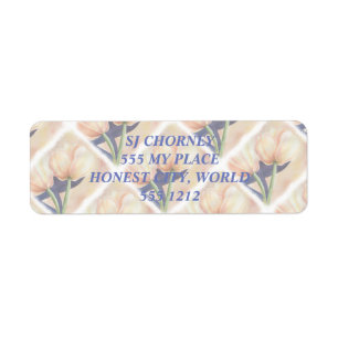 ORANGE TULIPS RETURN ADDRESS LABELS