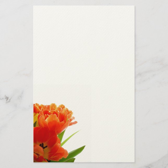 Orange Tulips Stationary Stationery (Front)
