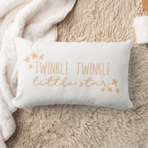 Orange "Twinkle Twinkle Little Star" Baby Nursery  Lumbar Cushion