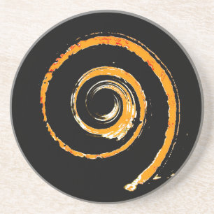 Orange Twirl Coaster