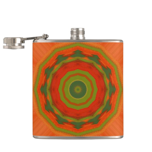 Orange Twirl Hip Flask (Opened)