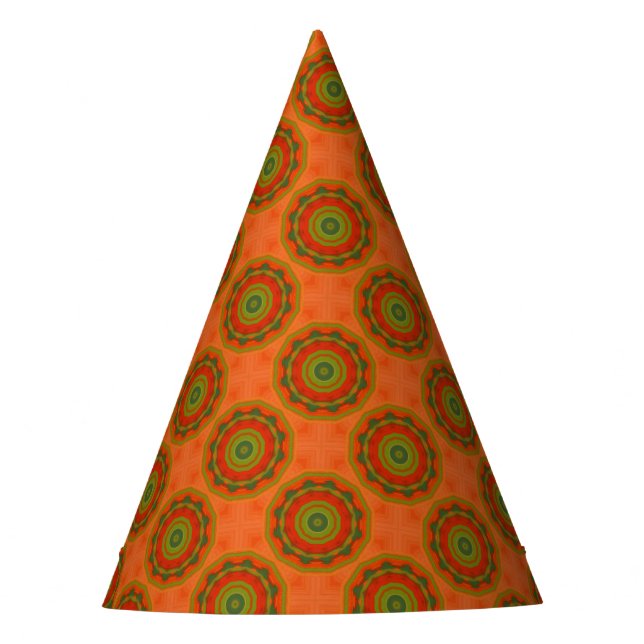 Orange Twirl Party Hat (Front)
