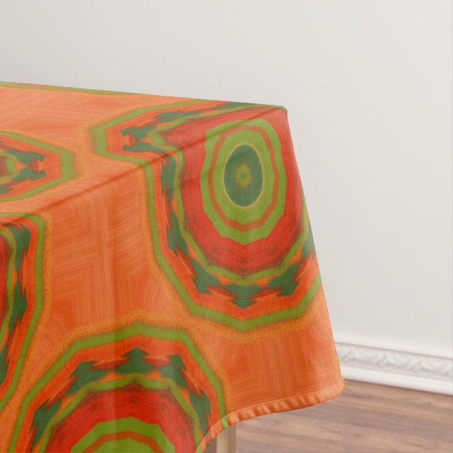 Orange Twirl Tablecloth (In Situ)