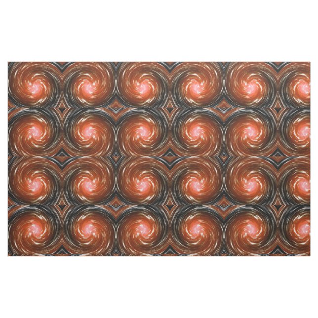 Orange Twist Abstract Art Fabric (Fat Quarter)
