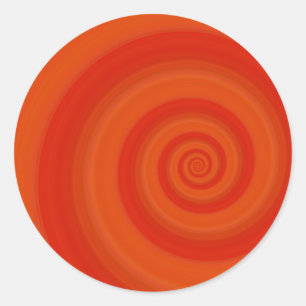 Orange Twist Classic Round Sticker