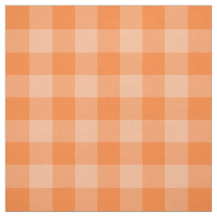 Orange Two-tone Gingham Pattern Fabric
