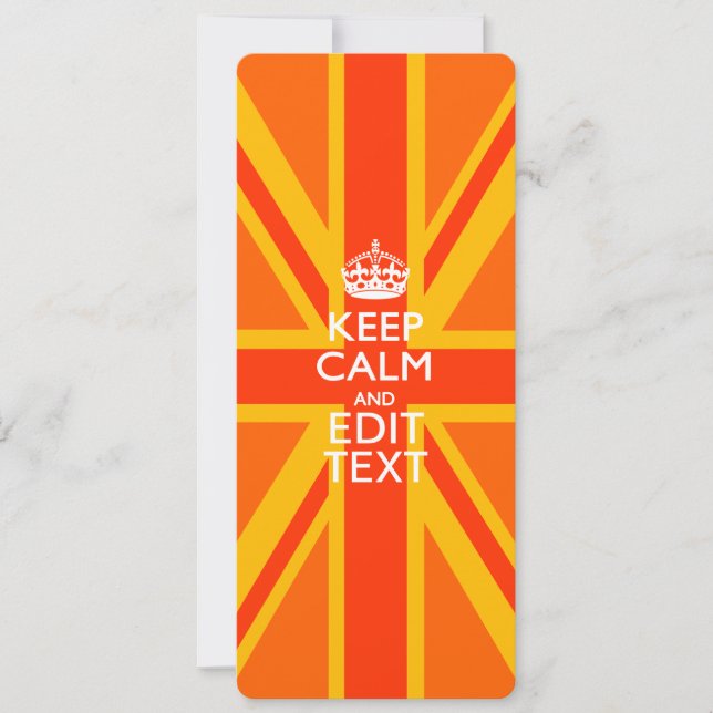 Orange Union Jack British Flag Swag (Front)