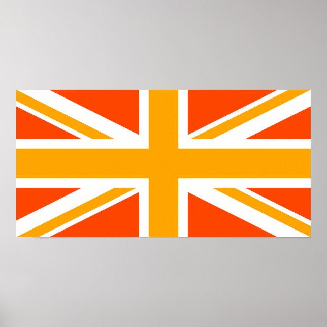 Orange Union Jack Poster (Front)