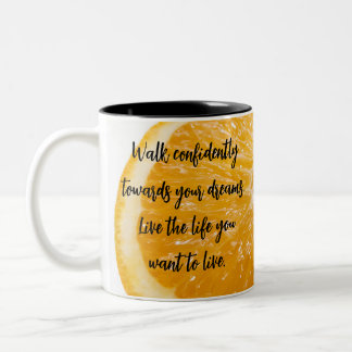 Orange Unisex Personalised Two-Tone Coffee Mug