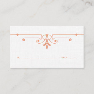 Orange v2 Fancy Ornamental Place Card