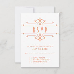 Orange v2 Fancy Ornamental Response Card