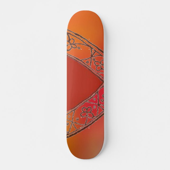 Orange V Skateboard (Front)