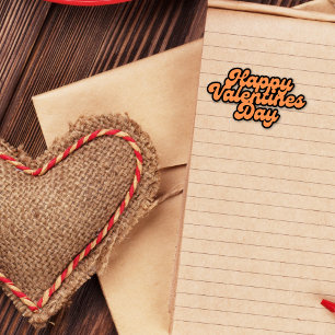 Orange Valentine's Day Font Art TINY Sticker sheet