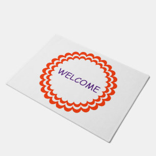 Orange violet Welcome Doormat