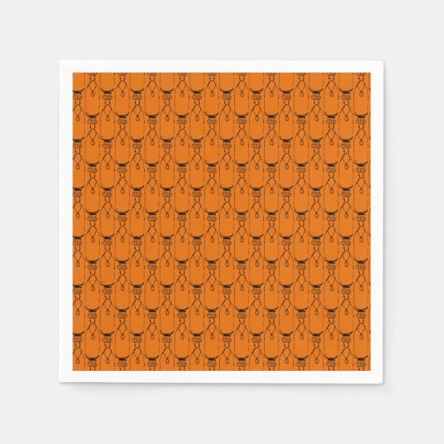 Orange W/Bottle Napkin (Front)