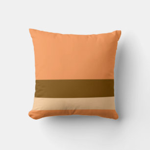 Orange w/ Divider Lines + Any Two Colors Throw Cushion
