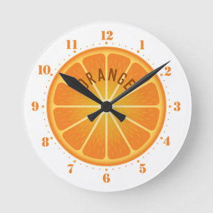 Orange Wall Clock