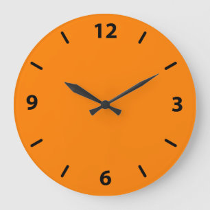 Orange Wall Clock with Black Numbers