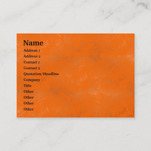 Orange Wash - Customised Business Card (Front)