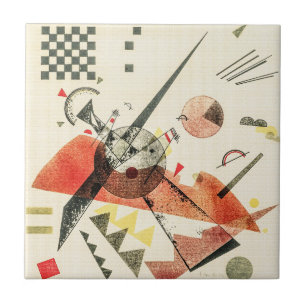 Orange - Wassily Kandinsky Modern Art Ceramic Tile