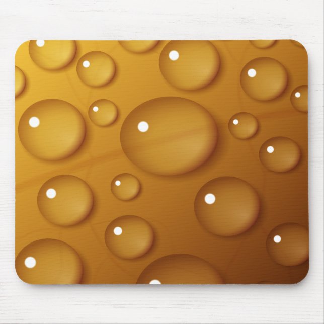 Orange Water Drop Texture Mouse Pad (Front)
